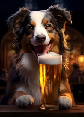 Tavern Tabby Dog Portrait