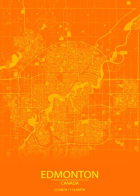 Edmonton CA Orange Map