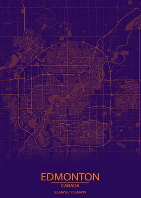 Edmonton CA Purple Map