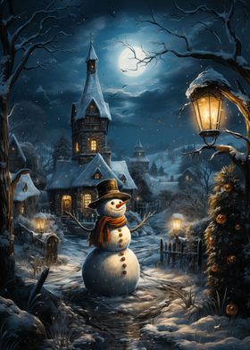 snowman in winter