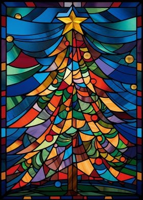 Xmas Stained Glass Tree