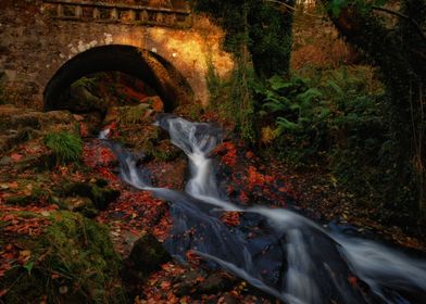 Old bridge in autumn