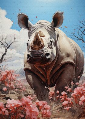 Rhino Posters Online - Shop Pictures, Prints, Unique Displate Paintings Metal 