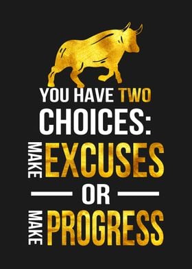 Make Excuses Or Progress