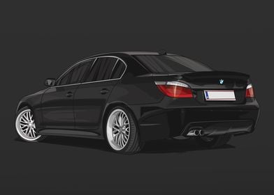 BMW 5 Series E60 Black