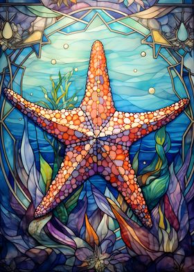 Starfish Stained Glass