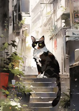 Cat In The Alleyway 