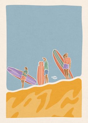 Surfers beach ocean