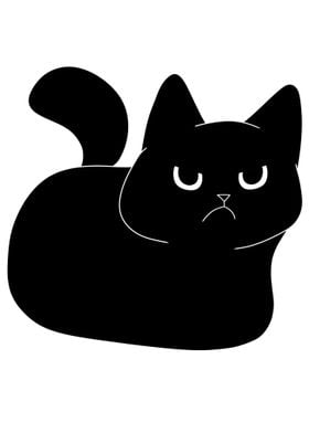 Mad loaf black cat