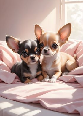 Chihuahua Puppies Poster