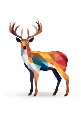 Deer Animal WPAP Pop Art