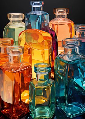Coloured Bottles 1