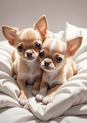 Chihuahua Puppies Poster