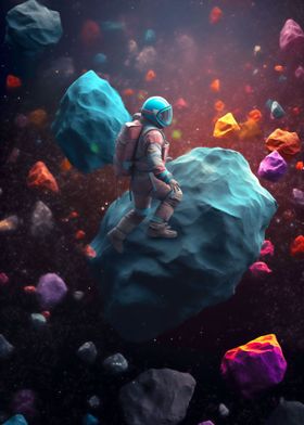 Astronaut colored meteorit