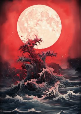 Blood Moon Ocean View