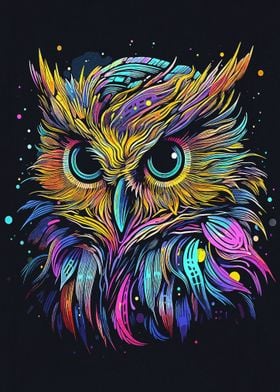 Vintage Color Owl