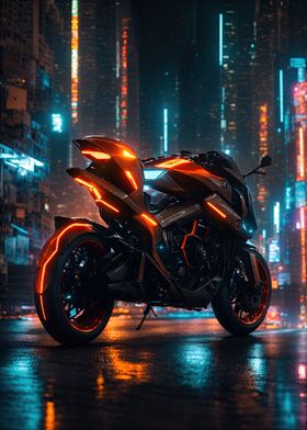 Neon Orange Superbike