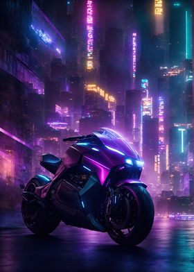 Purple Super bike