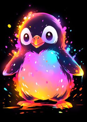 Cute Colorful Penguin