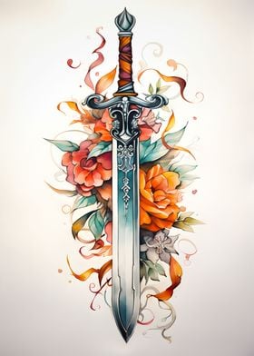 Sword Flowers painting