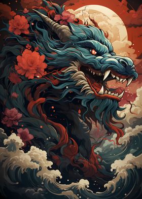 Chinese Dragon Painting 