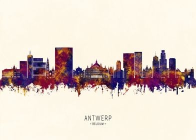 Antwerp Belgium Skyline