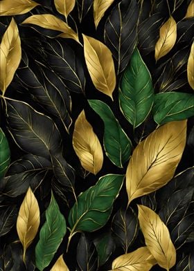 Leaves black gold 