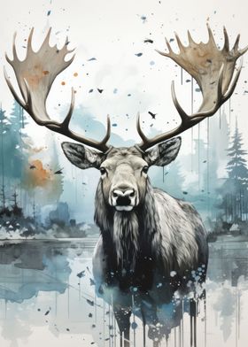 Moose portrait