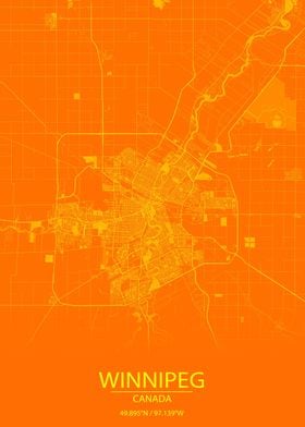 Winnipeg Orange City Map