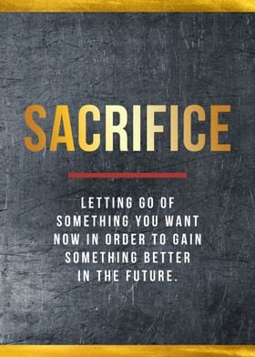 sacrifice