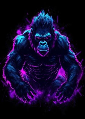 Purple Neon Gorilla