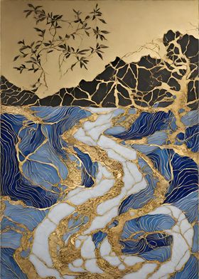 gold mountain Art Kintsugi