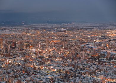 Sapporo Skyline at Dusk