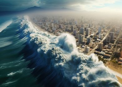 Tsunami Swallowing City