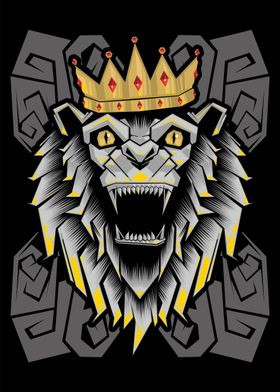 ANGRY KING LION VECTOR 