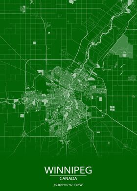 Winnipeg CA Green City Map