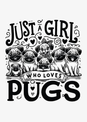 Pug Mom Girl Loves Pugs