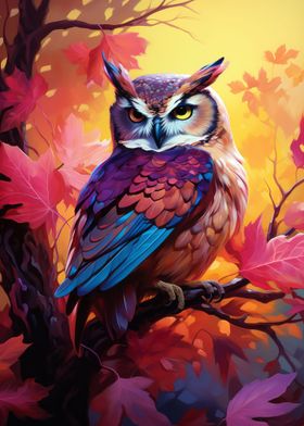 Owl In Forest