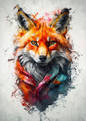 Curious Colorful Fox