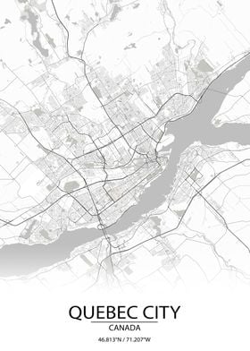 Quebec City White City Map