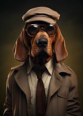 bloodhound dog  detective