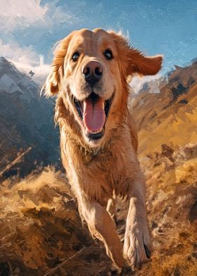 Golden Retriever running