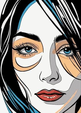 Pop Art Woman Portrait 1