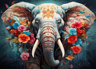 Art Elephant Animals cute