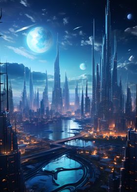 Epic Futuristic Cityscape