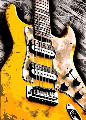 Guitar Music Pop Art