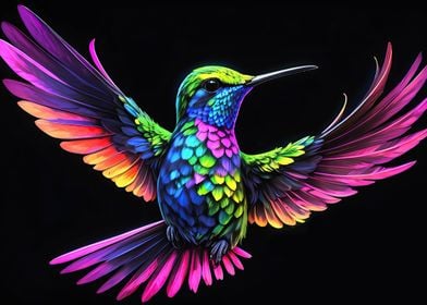 Black Light Hummingbird