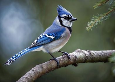 Blue Jay Perched 