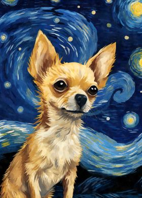 Chihuahua Starry Night