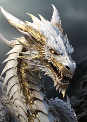 White and Gold Dragon
